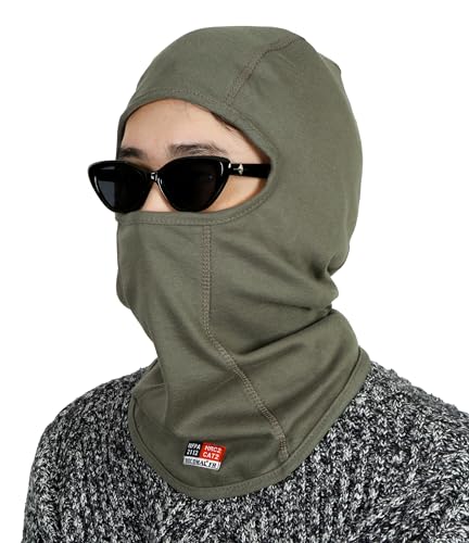 BOCOMAL FR Balaclava Face Mask 7oz Flame Resistant Covering Welding Hood Arc Rated NFPA2112 CAT2 One Size Gray