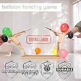 Wooden Fencing Puppets Balloon - Handmade Large 2024 New Man Bamboo Big Man Battle Board Games, Fun and Exciting 2-Player Wooden Robot Battle Balloon Game, Whack a Balloon Party Gamesfor 2 Players