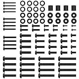 Universal TV Mounting Hardware Kit Fits Most TVs up to 80 inches, VESA Wall Mount M4, M5, M6, M8 Screws, Spacers and Washers, Works with Most TV/Monitor Mounts, PGUHP2, Black