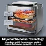 Ninja Combi All-in-One Multicooker, Oven, & Air Fryer, Complete Meals in 15 Mins, 14-in-1 Functions, Combi Cooker + Air Fry, Bake, Roast, Slow Cook and More, 3 Accessories, Stainless Steel, SFP701