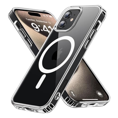 S. Tedazo Magnetic for iPhone 11 Case,Compatible with MagSafe,Not Yellowing＆Military Grade Protection,Ultra Thin Shockproof Phone Case for iPhone 11-Clear