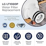 Pureline LT1000PC Refrigerator Water Filter Replacement for LG LT1000P, ADQ747935, MDJ64844601, Kenmore 46-9980 and LT120F Air Filter (3 Pack)