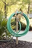 Liberty Garden Products 693 Free Standing Garden Hose Stand With Brass Faucet, Holds 150-Feet of 5/8-Inch Hose - Tan