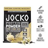 Jocko Fuel Mölk Whey Protein Powder 22g Protein - Low Sugar Monk Fruit Blend - Muscle Recovery & Growth, Packaging May Vary (31 Servings, Vanilla Milkshake)