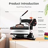 GARVEE Heat Press Machine 11 in 1 Professional Sublimation Machine 12" X 15", 360° Swing Away Shirt Printing Heat Transfer Machine Digital Industrial-Quality Shirt Pressing Machine, Black