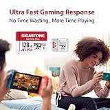 GIGASTONE Micro SD Card 128GB 5-Pack, Gaming Plus, MicroSDXC Memory Card for Nintendo-Switch, Security Camera, Dash Cam, UHS-I U3 A1 Class 10, up to 100MB/s, with MicroSD to SD Adapter