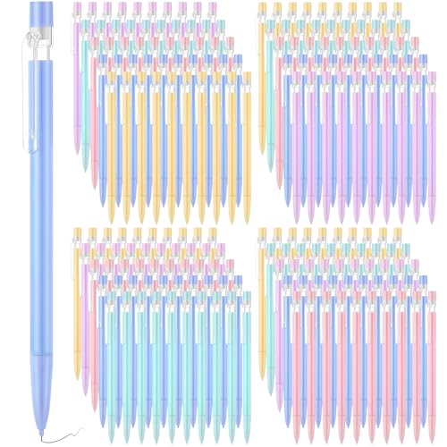 Fuyoooo 200 Pcs Back to School Supplies, 0. 7mm Mechanical Pencils with Eraser Bulk, Colorful Mechanical Pencil 0. 7mm for Office Classroom School Student Writing Drawing Sketching(Multicolor)