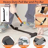 Laminate/Vinyl Flooring Tools, NAACOO Heavy Tapping Block, Heavy Pull Bar, Knee Pads, 10” Contour Gauge, 40pc Flooring Spacers, Rubber Mallet | 6 in 1 Floor Installation Kit