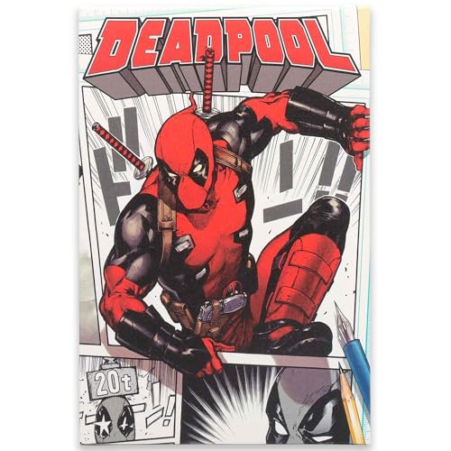Marvel Deadpool Comic Strip Gallery Wrapped Canvas Wall Decor - Fun Deadpool Wall Art for Man Cave or Movie Room