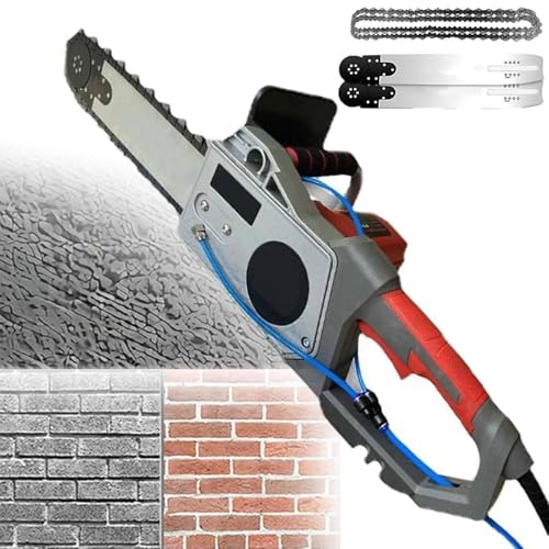 DUANWUS Electric Concrete Saw,Diamond Chain Concrete Saw,Handheld Brushless Chainsaw,with Water Fed Dust Suppression,Depth35/48cm(350)