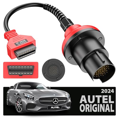Autel Original BENZ-38 PIN Adapter, 38 Pin Male to 16 Pin Female OBDII Connector Compatible with Mercedes-Benz Pre-2001, Work with Autel Scanner MK808S, MK808BT PRO, MK900, Elite II PRO, Ultra, etc