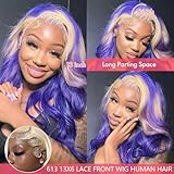 SBDSBD 30 Inch 613 13x6 Lace Front Wig Human Hair 200 Density Blonde Body Wave Lace Front Wigs Human Hair Pre Plucked 613 HD Lace Frontal Wig 13x6 Blonde Wig Human Hair 613 Human Hair Wig for Women