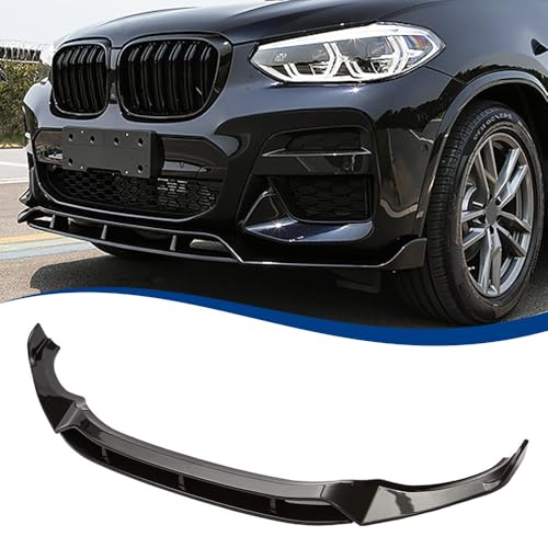 XPHAZZ Front Lip Compatible with BMW (2018-2021) X3 G01 (2019-2021) X4 G02 M-Sport Model ABS Gloss Black Bumper Air Splitter