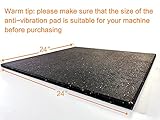 Goodhoily Anti-Vibration Pad 24" x 24",3/5" Heavy Duty Thick- Rubber Vibration Pad -Sound Absorbing Mat- for Dryers, Fitness Equipmen,Audio Equipment(Square) Black