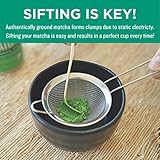 Jade Leaf Matcha Traditional Starter Set - Bamboo Matcha Whisk (Chasen), Scoop (Chashaku), Stainless Steel Sifter, Fully Printed Handbook - Japanese Tea Set