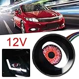 JHSHlye 2Pcs USB Devil Eye Demon Evil Eyes Headlight, Led Dynamic Devil Eye Car 12v Headlights for Any Car Model, 4 Eye Style Adjustable Devil Eye Auto Car Motorcycle Mini Projector Lens Lamp