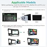 Eonon 10.1'' Double Din Car Stereo, Android 13 Octa Core 6GB+64GB, Wireless CarPlay & Android Auto, QLED Touchscreen Car Radio with 4G LTE, DSP, Bluetooth, HDMI - UA12S-PLUS