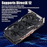 RX580 Graphics Card - 8GB GDDR5 256BIT Interface Gaming Graphics Card, PC Gaming Graphics Card Low Noise Support DVI PC Gaming Video Card Computer Accessories for Win 10 11 (RX580