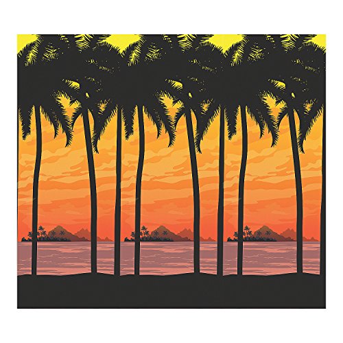 Fun Express - Island Luau Luau Sunset Scene Setter for Summer - Party Decor - Large Decor - 3 - D Stand Ups - Summer - 2 Pieces