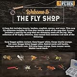 DiscountFlies Carp Fishing Fly Fishing Flies – Fly Fishing Kit + Fly Box – Realistic & Highly Effective Fly Fishing Gear – Carp Flies for Fly Fishing on Strong, Sharp Hooks (10 Flies)