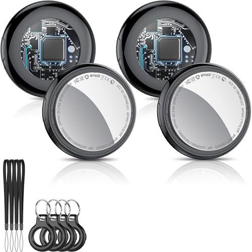 2025 New [Apple MFi Certified] (iOS Only) Tracker Air Tags-4 Pack, Bluetooth Tracker for Apple Find My, Replaceable Battery, Key Finder and Item Locator Smart Tag for Keys, Bags, Luggage, Pets, Wallet