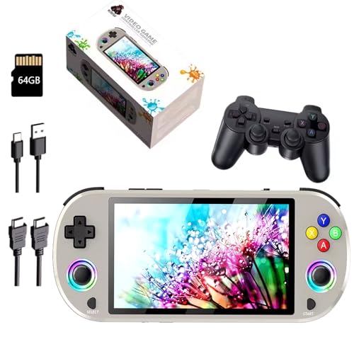 5-inch Retro Handheld Game Console with 30+ Pre-Installed Emulators, 3000mAh Battery (5 Hours Play), 1080P HDMI Output & Game Save Function - Portable Gaming Console for Kids & Adults