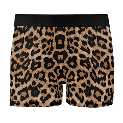 Men’s Boxer Briefs Cheeteh Leopard Print Seamless Underwear Short