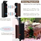 hygger Aquarium Strong Magnetic Cleaner Algae Magnet Cleaning Tool with Scraper Floating Brush for Fish Glass Tank S