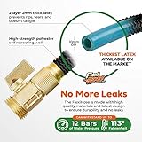 Flexi Hose Lightweight Expandable Garden Hose, No-Kink Flexibility, 3/4 Inch Solid Brass Fittings and Double Latex Core (100 FT, Black)