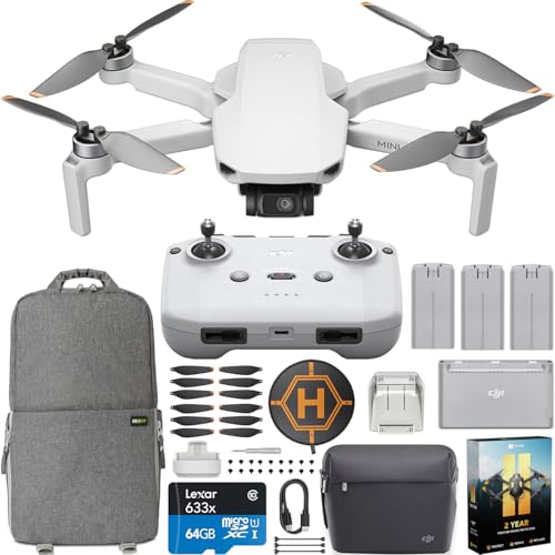 DJI Mini 4K Drone Quadcopter Fly More Combo with Camera for Adults, Under 249g, 3-Axis Gimbal Stabilization, 10km Video Transmission, Auto Return, 3 Flight Batteries Bundle with Deco Gear Accessories