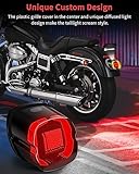 NTHREEAUTO Smoked LED Strobe Brake Tail Light Rear Turn Signals Taillight Compatible with Harley Dyna Road King Electra Glide Sportster Heritage Softail Fatboy Touring