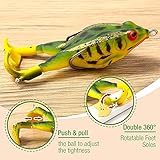 Leitee 10 Pcs Frog Lure, Topwater Fishing Lures, Trout Frog Lures for Bass Fishing Top Water Frog Soft Swimbait Floating Bait with Weedless Multiple Colour Fishing Lures for Freshwater Saltwater