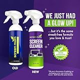 Screen Mom Screen Cleaner Spray and Microfiber Cloth 16oz Screen Cleaner Spray and Wipe for TV, Laptop, Computer, Phone, iPad, Car Screen Cleaning Kit Electronic Cleaner Spray