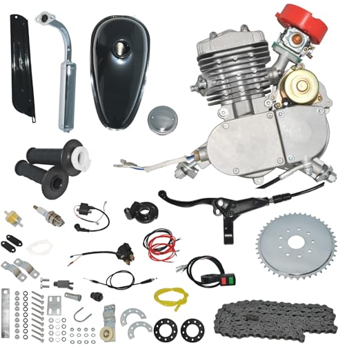 Borutools 80CC Electric Start Bicycle Engine Kit, Motorized Bike Motor Kit, for 26" to 28" Bicycles, Upgrade Electric Starting Engine, No Need to Pull The Wire Or Pedal Start