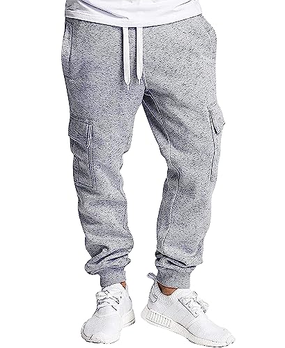 Southpole mens Basic Active Fleece Cargo Jogger - Regular and Big & Tall Sizes Sweatpants, Hgy Cargo, X-Large US