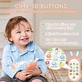 Richgv 1 Year Old Girl Birthday Gift, Baby Cell Phone Toy Sensory Learning Toys with 12 Functions, Baby Girl Toys 6 to 12 Months Multi Sound Effects with Light Teething Toys for Babies Infants