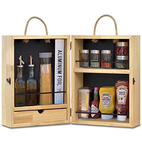 FIELDOOR Wooden Spice Box, Outdoor, Camping, Kitchen, Condiments, Cooking Tool, Case, Storage, Okamochi