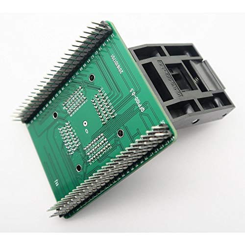ALLSOCKET QFP100-14x14-0.5mm Adapter QFP100 to DIP100 Programming Adapter OTQ-100-0.5-09 0.5mm Pitch 14X14mm IC QFP100 TQFP100 Clamshell Soldering Version