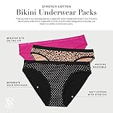 Victoria's Secret Women's Cotton Bikini Underwear, Moderate Coverage Panties for Women, Multi Pack, Weekly Mix (M)