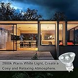 Vinaco GU10 Halogen 35W Bulbs, 6pcs GU10+C 120V 35W Halogen Light Bulbs with Glass Cover, GU10 Dimmable, High Efficiency MR16 GU10 Light Bulb for Track Light Bulbs, Range Hood Light Bulbs