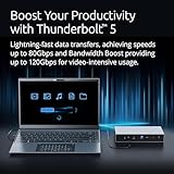 Kensington SD5000T5 Thunderbolt 5 Docking Station – Dual Display for MacBooks M1/M2/M3/M4 Pro and Max; Triple Display for Windows TB5; TB4 Compatible, 140W Power Delivery (K35201NA)