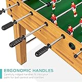 Best Choice Products 48in Competition Sized Foosball Table, Arcade Table Soccer for Home, Game Room, Arcade w/ 2 Balls, 2 Cup Holders - Light Brown