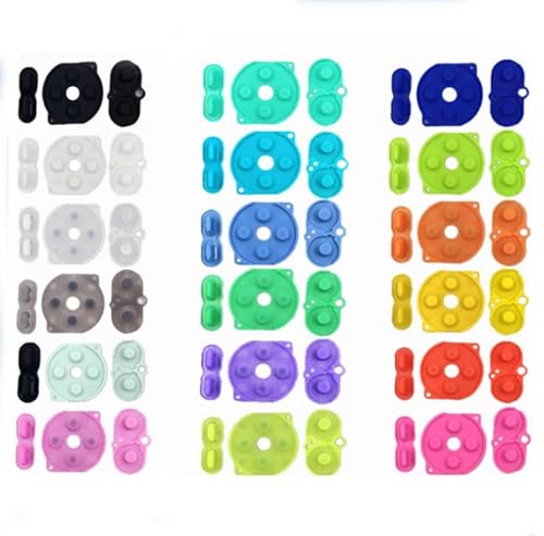 Sonuen Silicone Conductive Rubber Pads Replacement for Gameboy Color GBC Buttons (Light Yellow)