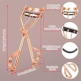 Arroyner 4Pcs Eyelash Curlers with Comb, Rose Gold Beauty Eyelashes Curlers with Built in Comb, Lash Curler Makeup Tool for Women and Girls