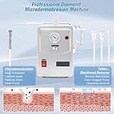 Professional Diamond Dermabrasion Microdermabrasion Machine Facial Skin Care Device Equipment (Suction Power: 0-68cmHg) w/ 400 Pcs Cotton filters