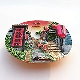 Jiufen New Taipei Taiwan 3D Fridge Magnet Travel Souvenir Gift Home Kitchen Decoration Magnetic Sticker, Taiwan Refrigerator Magnet Collection