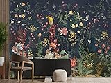 Cliouar-Idyllic Flower Girl Room Wallpaper Mural Bedroom Living Room Decor 158" x 110"(Not Self-Adhesive)