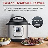 Instant Pot Duo 7-in-1 Electric Pressure Cooker, Slow Cooker, Rice Cooker, Steamer, Sauté, Yogurt Maker, Warmer & Sterilizer, Includes App With Over 800 Recipes, Stainless Steel, 6 Quart