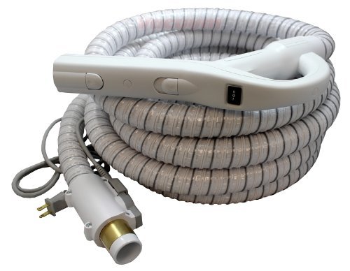 White Central Vacuum Cleaner Genuine Style Replacement Hose Designed to Fit Aerus Electrolux 1580, 1590, Lux Centralux Complete with Direct Connect and Pigtail Cord White by Designed to Fit Electrolux