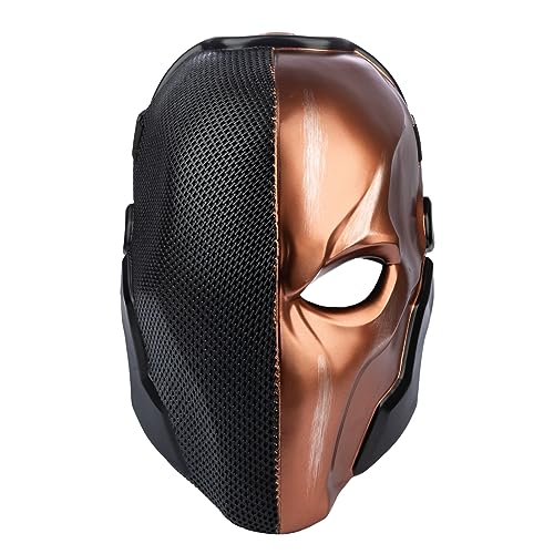 Black-Orange Resin Helmet Men Assassin Anime Mask for Adults Halloween Cosplay Costume Collectibles